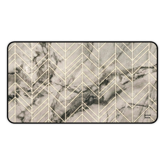 Premium Geometric Marble Desk Mat