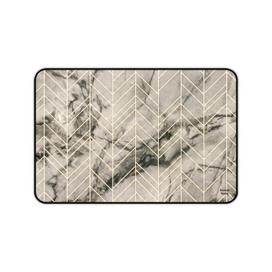 Premium Geometric Marble Desk Mat